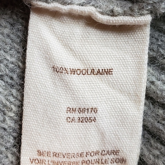 Free People Wool Shawl Knit Collar Zip Sweater - Picture 8 of 8